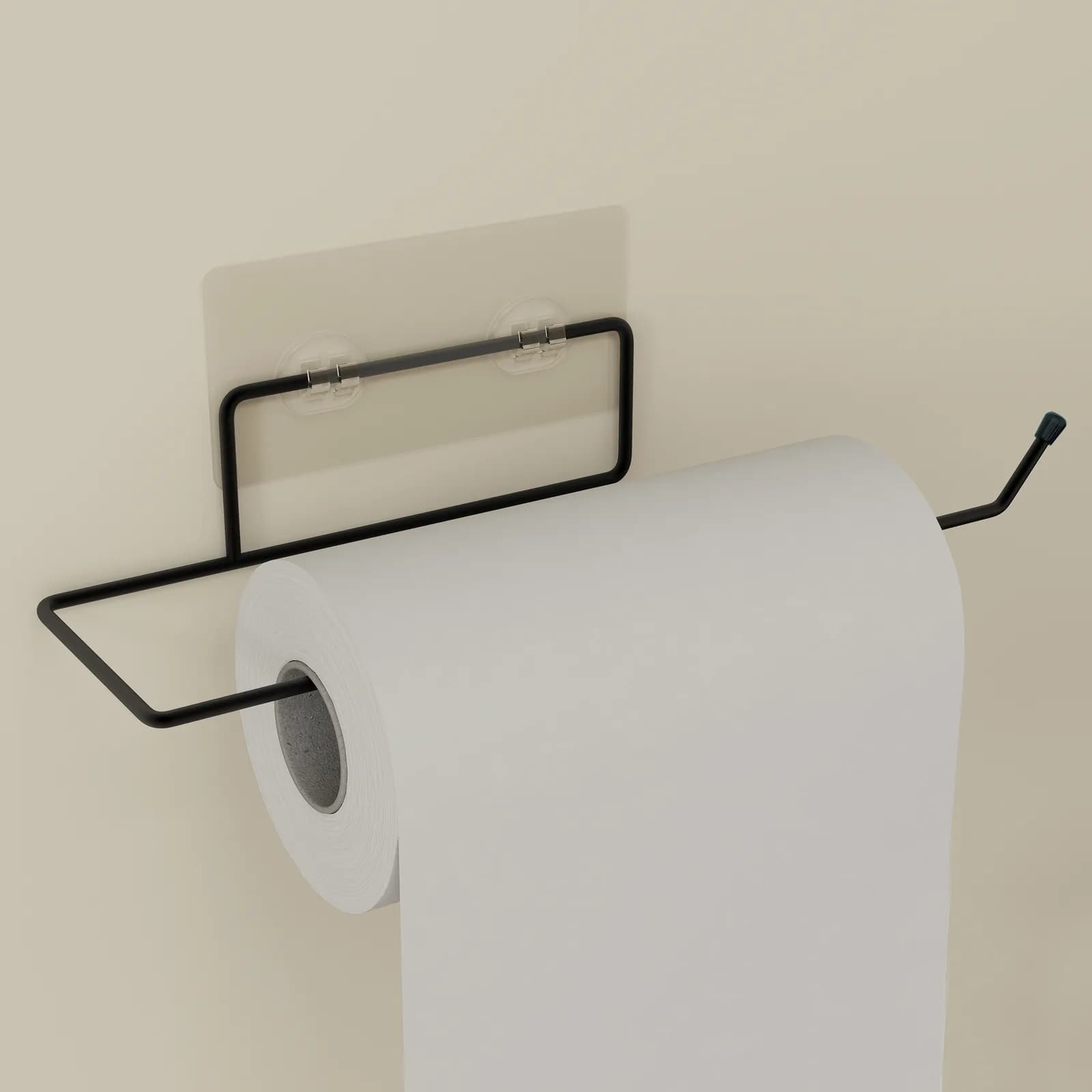 Self-Adhesive Paper Roll Holder – Black