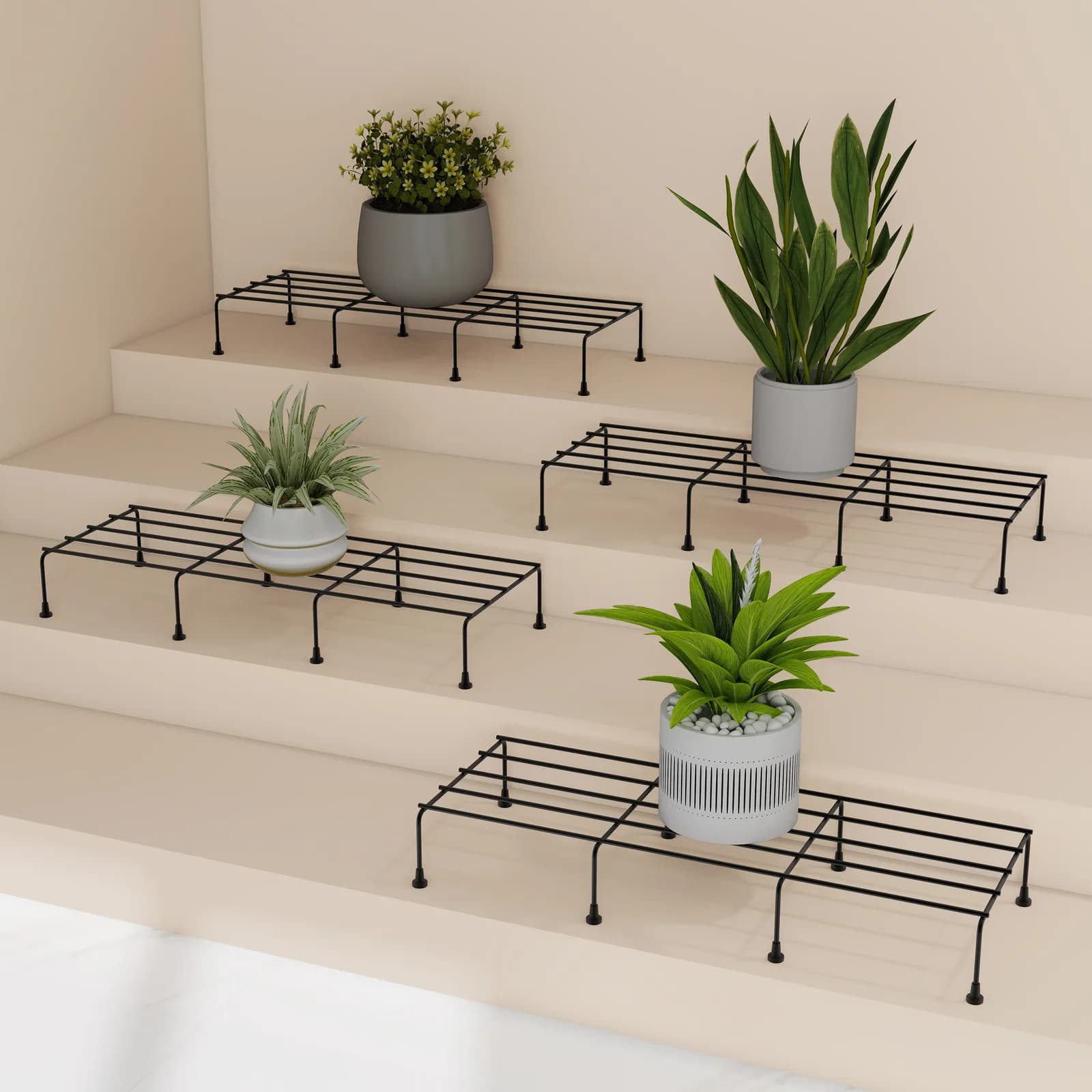 Metal Plant Stand – Black (Pack of 4)