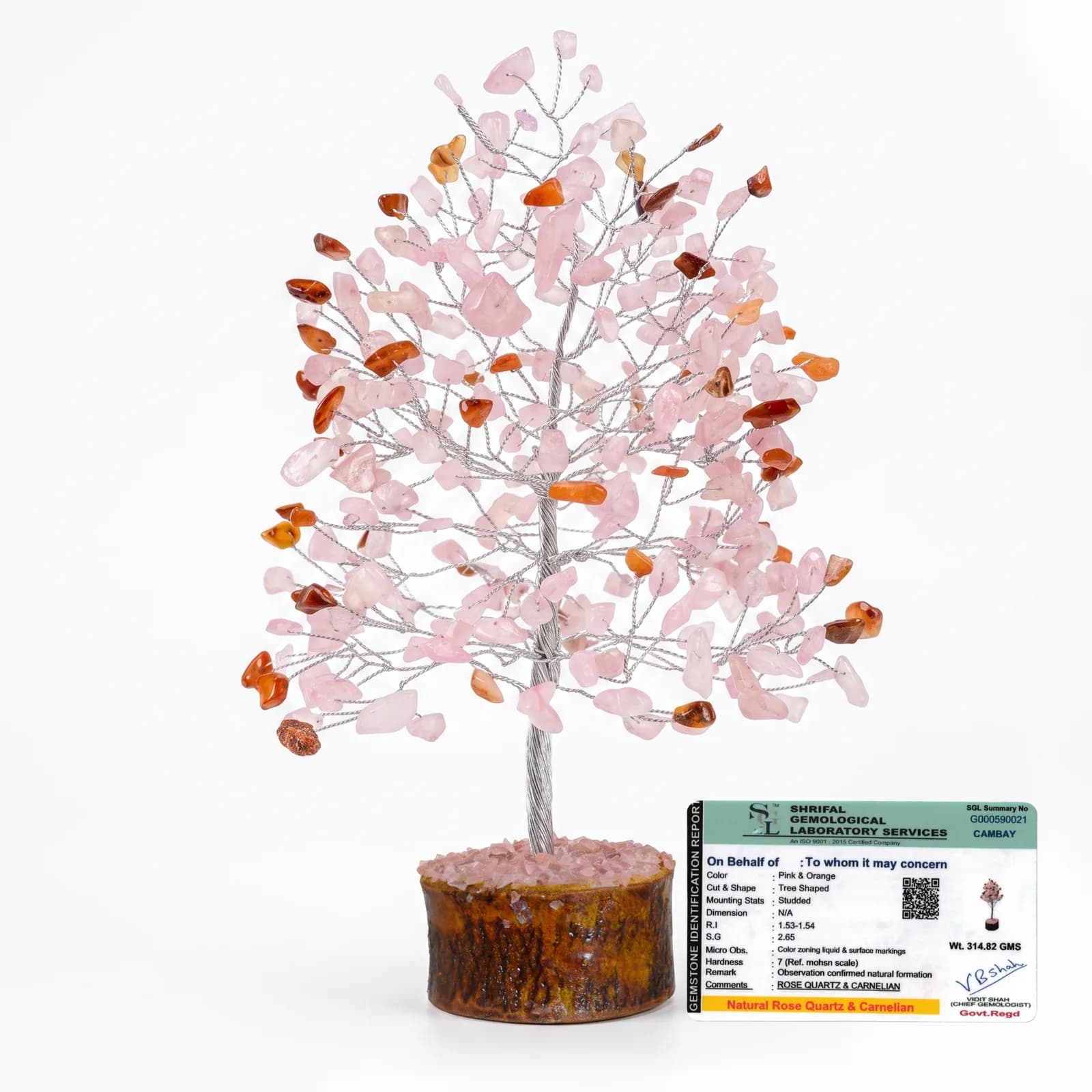 Rose Quartz Crystal Tree